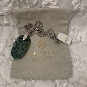 Kendra Scott Lariat Inez African Turquoise Adjustable Necklace and Dust Bag NWT